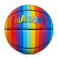 Kuangmi Regenbogenfarbiger Basketball Größe 7 (29,5 Zoll)
