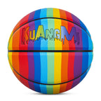 Kuangmi Regenbogenfarbiger Basketball Größe 7 (29,5 Zoll)
