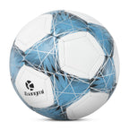 Kuangmi Fußball Blau-Weiß Geflechtmuster – Größe 5 (Maschinengenäht)