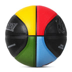 Kuangmi Olympische Farben Basketball – Mehrfarbiger Composite-PU-Ball (Größen 3/4/5/6/7)