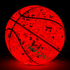 Kuangmi 2026 Halloween Basketball Größe 7 (29,5 Zoll) LED-Graffiti-Design