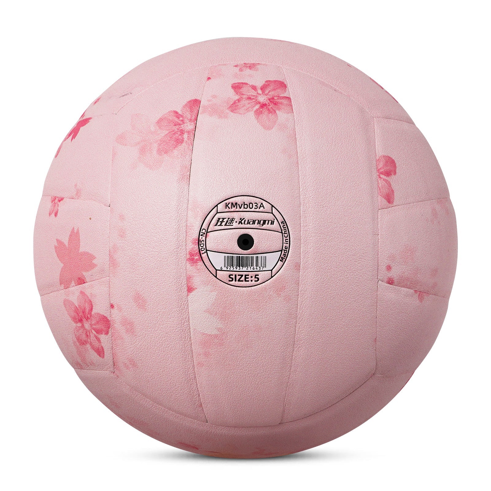 Kuangmi Kirschblüten-Volleyball Rosa Größe 5 aus weichem PU