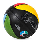 Kuangmi Olympische Farben Basketball – Mehrfarbiger Composite-PU-Ball (Größen 3/4/5/6/7)