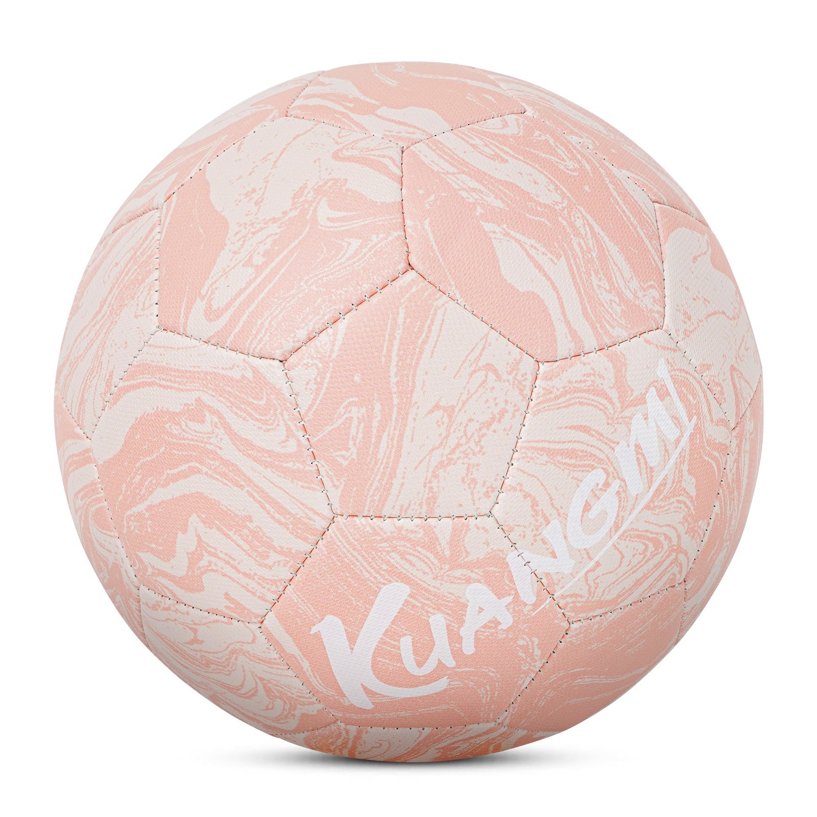 Kuangmi Rosa Fußball Größe 4 5 PU Leder maschinengenäht
