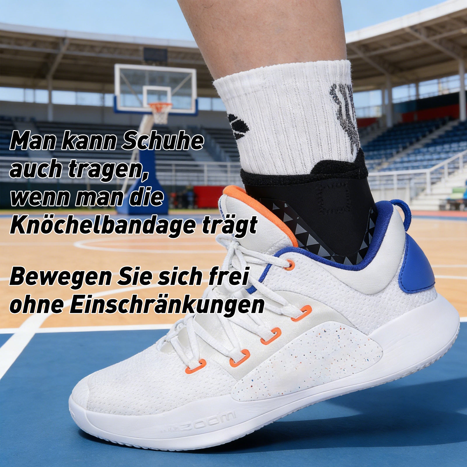 Kuangmi Leichte Sport-Knöchelbandage – schuhkompatible Stütze für aktive Nutzung