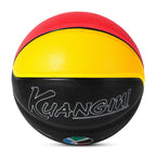 Kuangmi Olympische Farben Basketball – Mehrfarbiger Composite-PU-Ball (Größen 3/4/5/6/7)