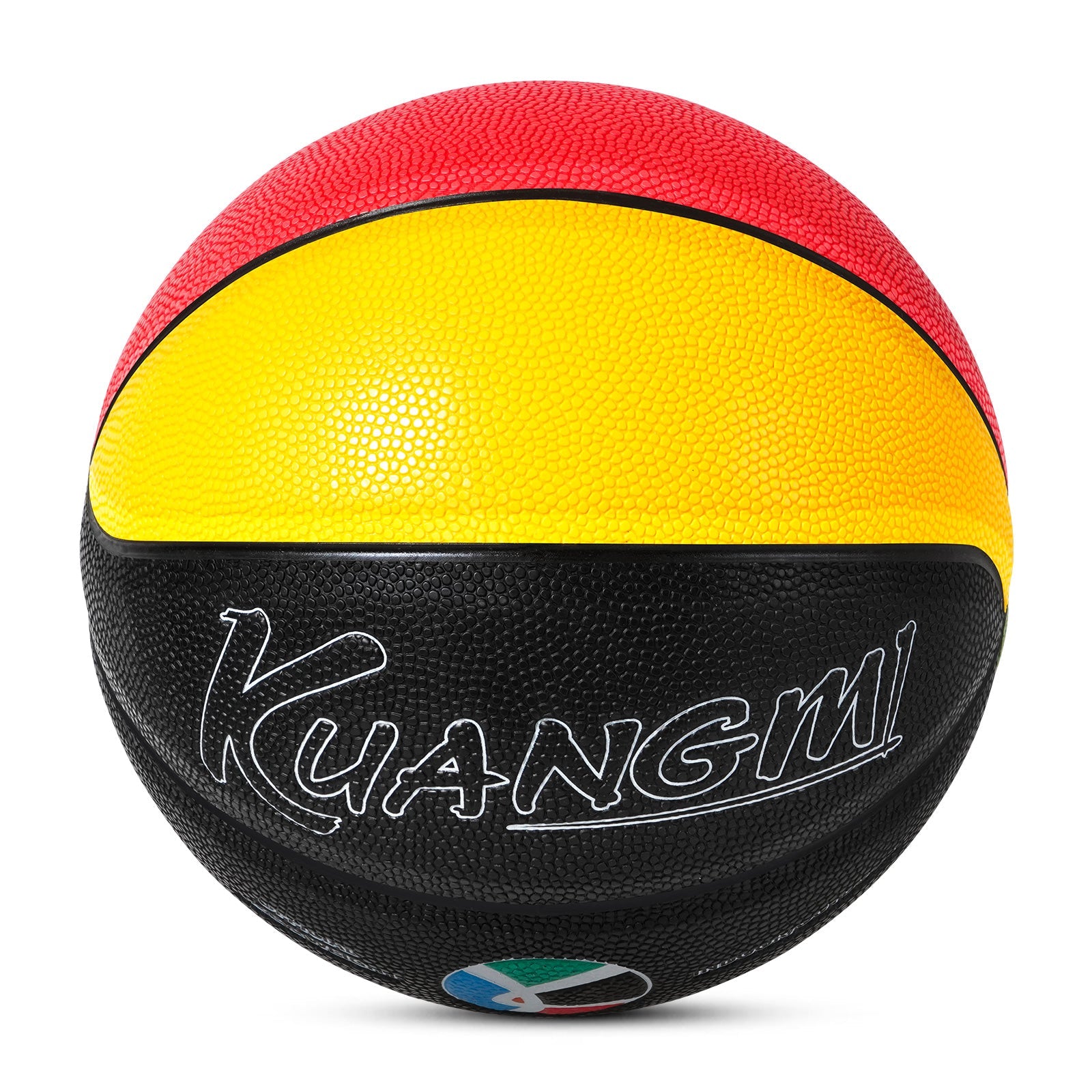 Kuangmi Olympische Farben Basketball – Mehrfarbiger Composite-PU-Ball (Größen 3/4/5/6/7)