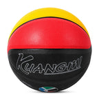 Kuangmi Olympische Farben Basketball – Mehrfarbiger Composite-PU-Ball (Größen 3/4/5/6/7)