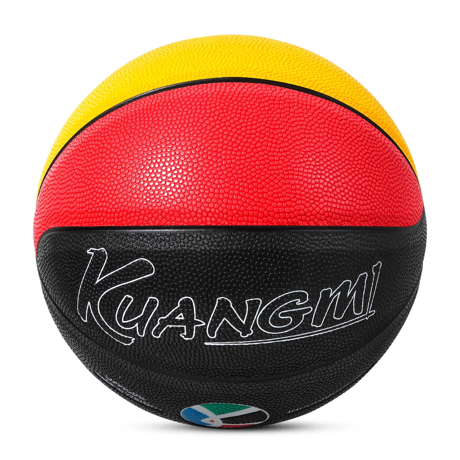 Kuangmi Olympische Farben Basketball – Mehrfarbiger Composite-PU-Ball (Größen 3/4/5/6/7)