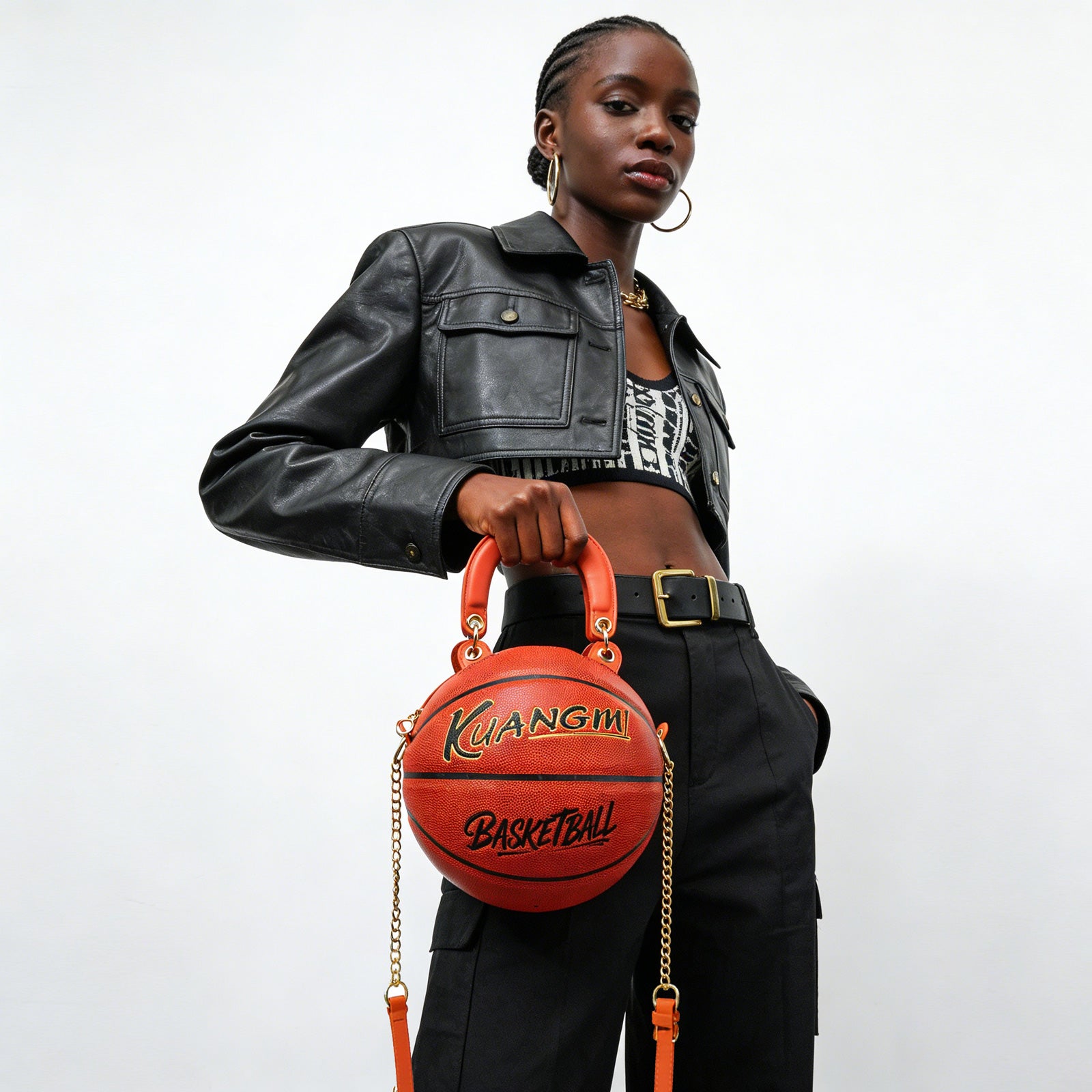 Kuangmi Classic Braun Basketball Tasche – Größe 7