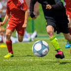 Kuangmi Fußball Blau-Weiß Geflechtmuster – Größe 5 (Maschinengenäht)