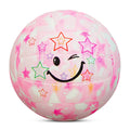 Kuangmi Rosa Smiley Volleyball – Größe 5, PU Oberfläche