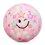 Kuangmi Rosa Smiley Volleyball – Größe 5, PU Oberfläche