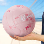 Kuangmi Kirschblüten-Volleyball Rosa Größe 5 aus weichem PU