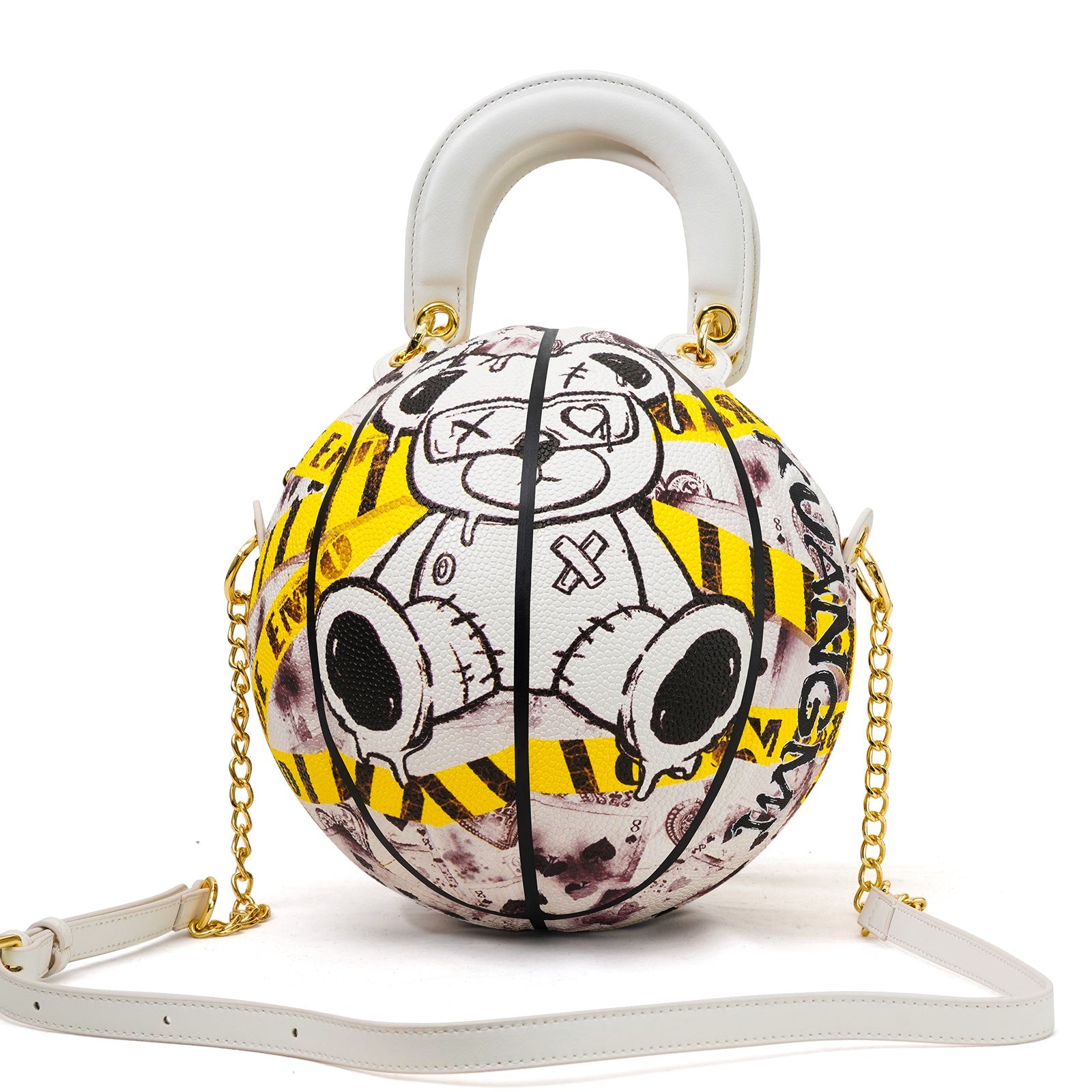Kuangmi „Gelber EMO-Bär“ Basketballtasche (Größe 7)