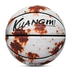 Kuangmi Basketball mit Rost-Optik, hygroskopisches PU-Leder, Geschenkidee, Größe 7 (29,5 Zoll)