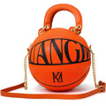 Kuangmi Minimalistische Orange Basketball-Tasche Handtasche Größe 7