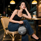 Kuangmi Reflektierende Basketballtasche aus PU-Leder (Größe 7)
