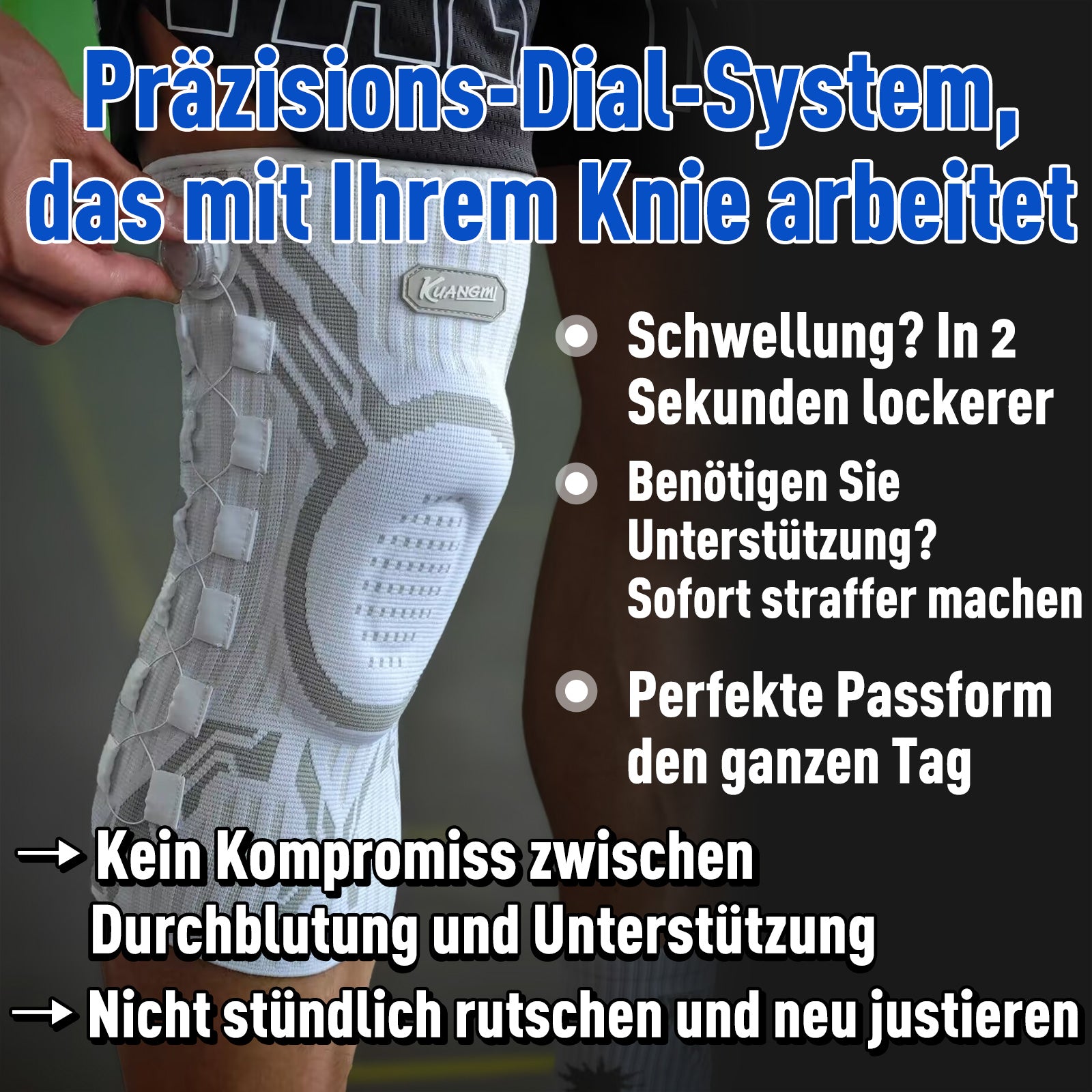 Kuangmi® Intelligente Kniebandage – Standard (ETIE-Drehknopf)