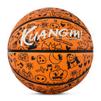 Kuangmi 2026 Halloween Basketball Größe 7 (29,5 Zoll) LED-Graffiti-Design