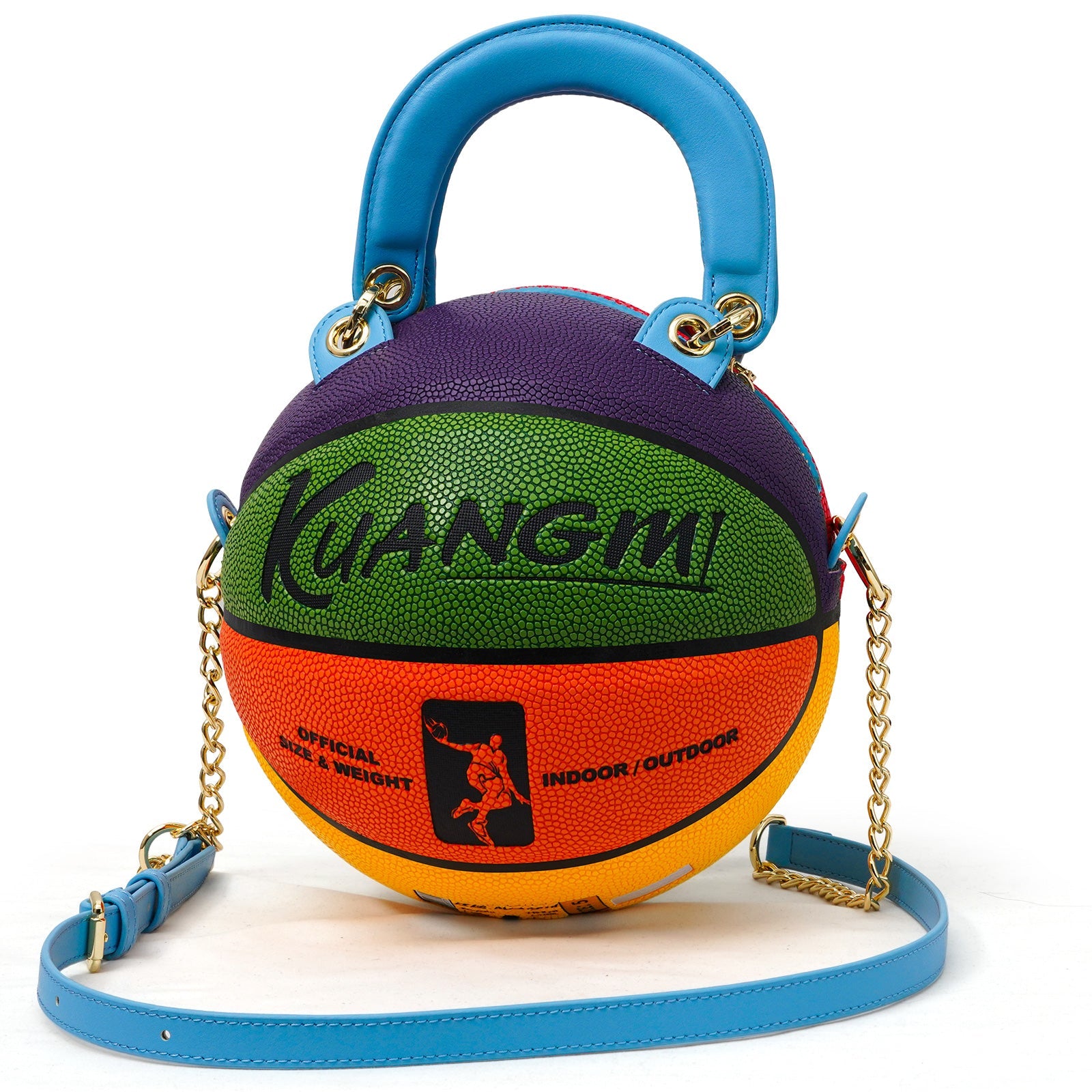 Kuangmi 8-Farben-Basketballtasche aus echtem Basketball, Größe 5/7