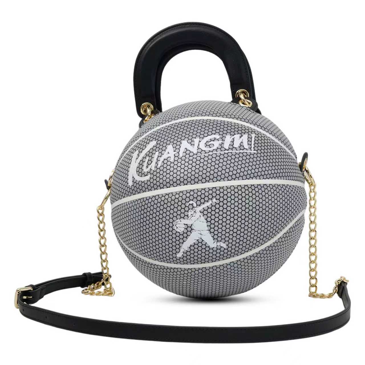 Kuangmi Reflektierende Basketballtasche aus PU-Leder (Größe 7)