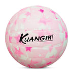 Kuangmi Rosa Smiley Volleyball – Größe 5, PU Oberfläche