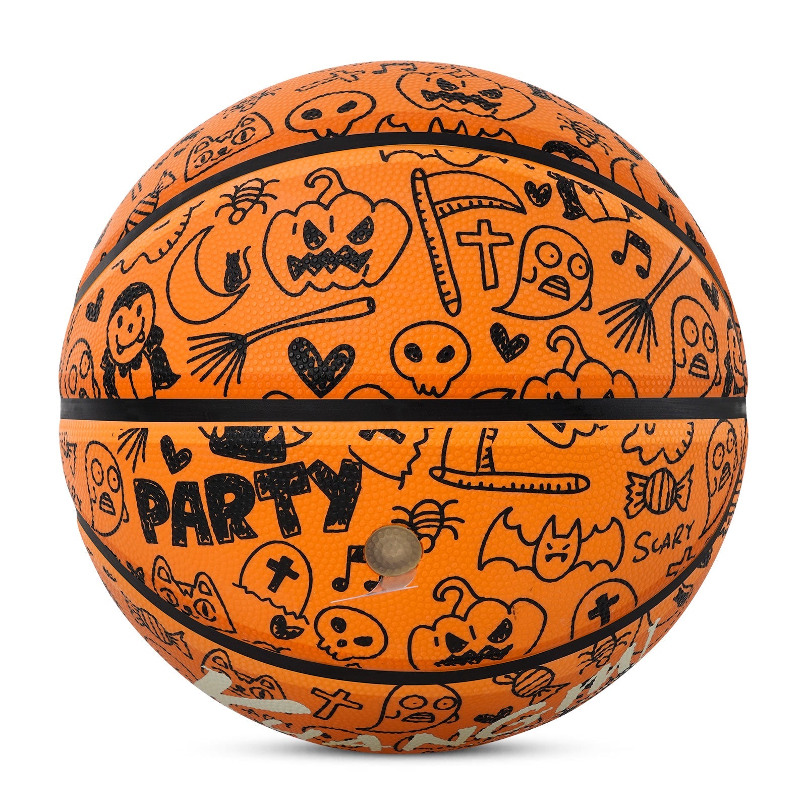 Kuangmi 2026 Halloween Basketball Größe 7 (29,5 Zoll) LED-Graffiti-Design