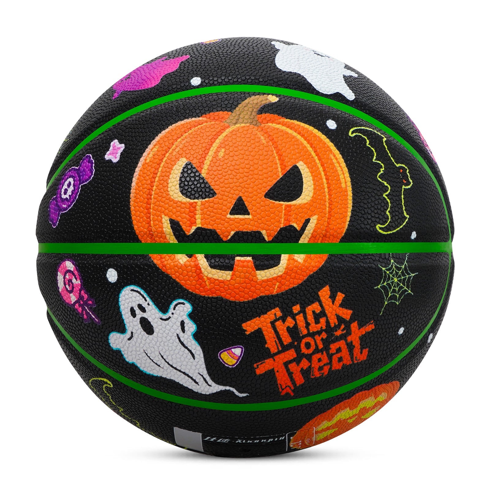 Kuangmi Halloween Basketball Größe 7 (29,5"), Hygroskopisches PU, Indoor & Outdoor