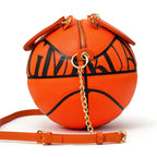 Kuangmi Minimalistische Orange Basketball-Tasche Handtasche Größe 7