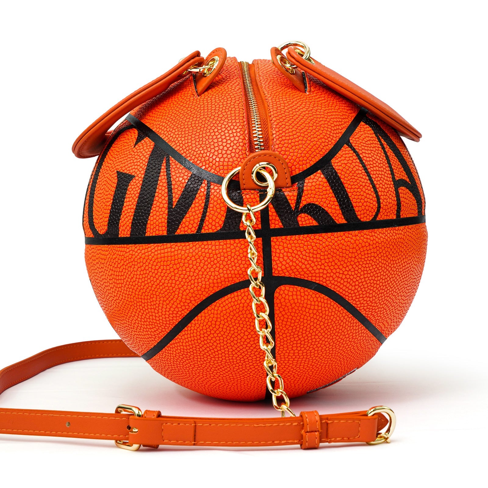 Kuangmi Minimalistische Orange Basketball-Tasche Handtasche Größe 7