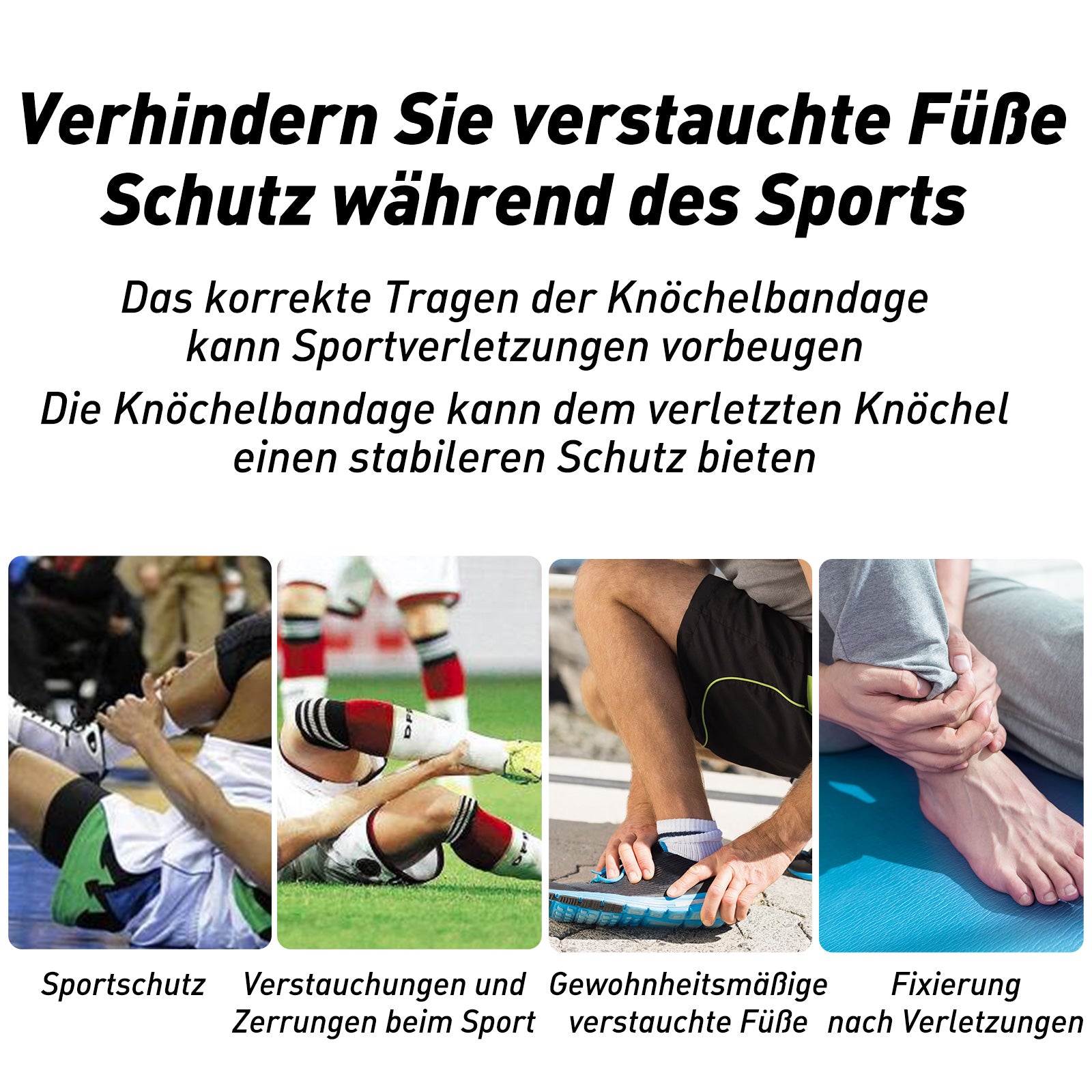 Kuangmi Leichte Sport-Knöchelbandage – schuhkompatible Stütze für aktive Nutzung