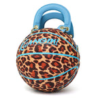 Kuangmi Basketball-Tasche in Blau mit Leopardenmuster, Größe 7, Handtasche