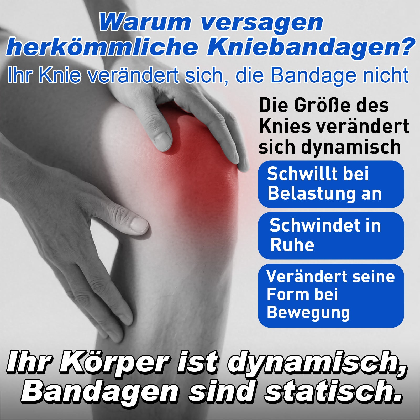 Kuangmi® Intelligente Kniebandage – Standard (ETIE-Drehknopf)