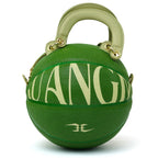 Kuangmi Minimalistische grüne Basketballtasche Handtasche Größe 7
