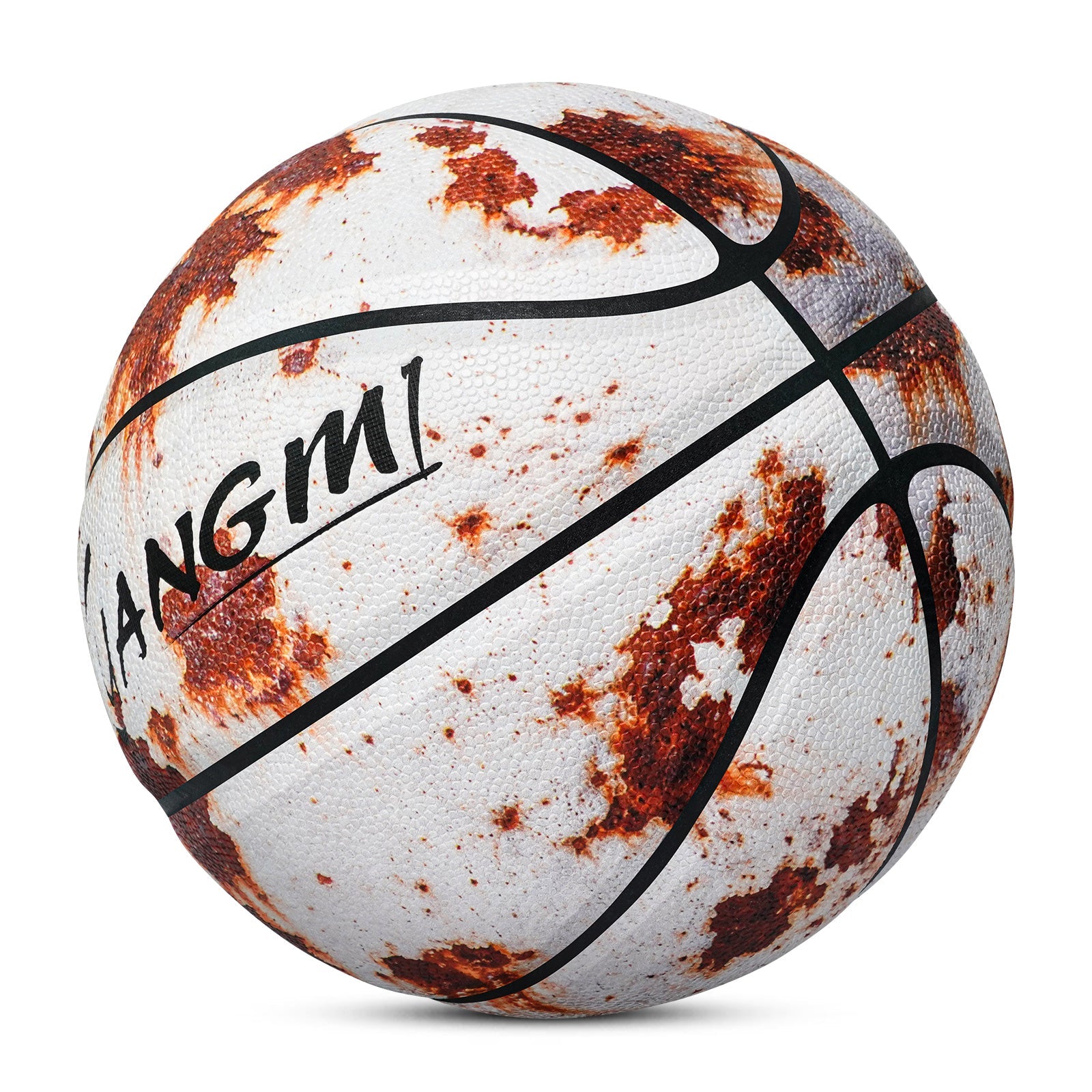 Kuangmi Basketball mit Rost-Optik, hygroskopisches PU-Leder, Geschenkidee, Größe 7 (29,5 Zoll)