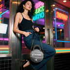 Kuangmi Reflektierende Basketballtasche aus PU-Leder (Größe 7)