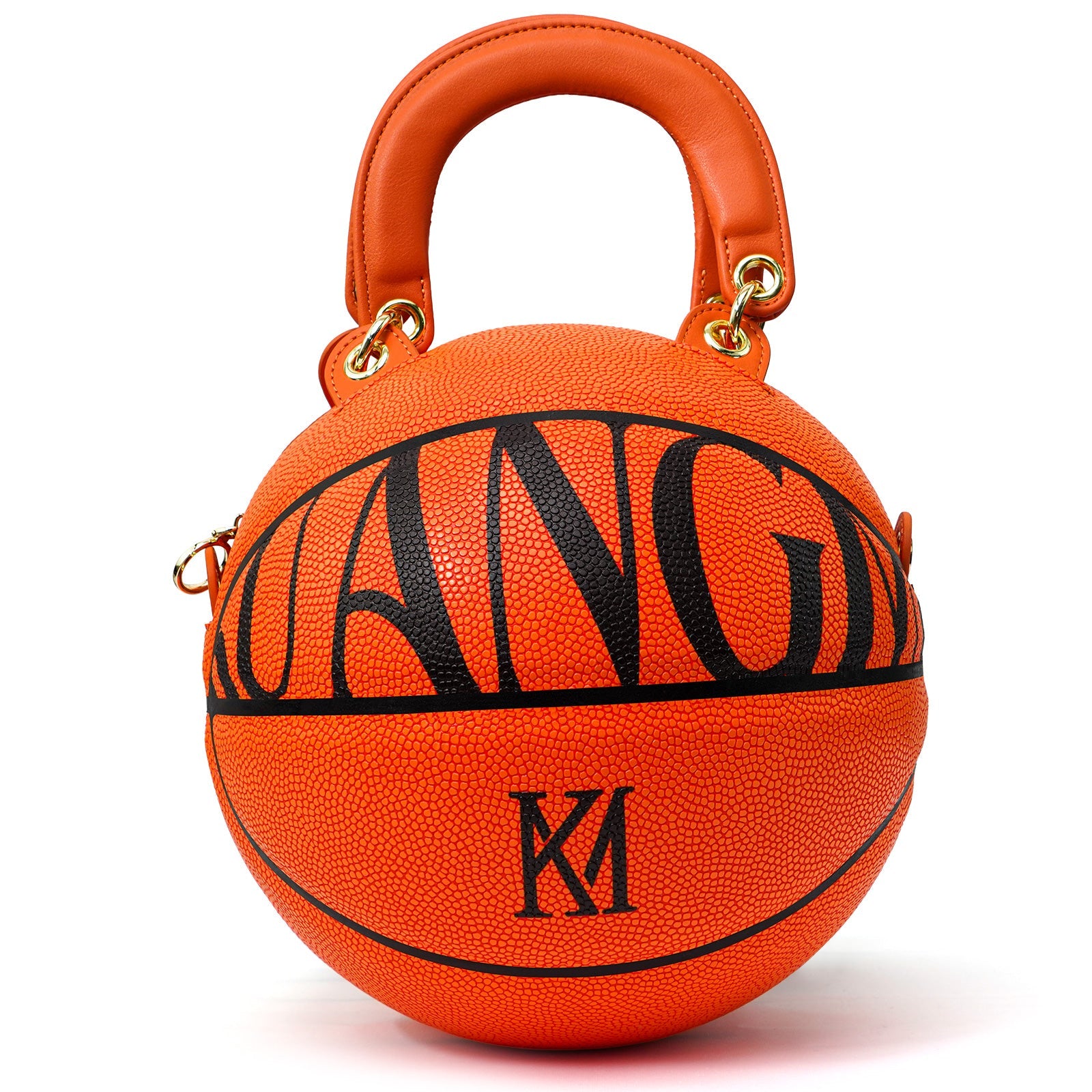 Kuangmi Minimalistische Orange Basketball-Tasche Handtasche Größe 7
