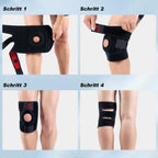 Kuangmi Kniebandage Seitenstabilisatoren und Gelpolster Verstellbare Kompression