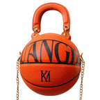 Kuangmi Minimalistische Orange Basketball-Tasche Handtasche Größe 7