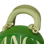 Kuangmi Minimalistische grüne Basketballtasche Handtasche Größe 7