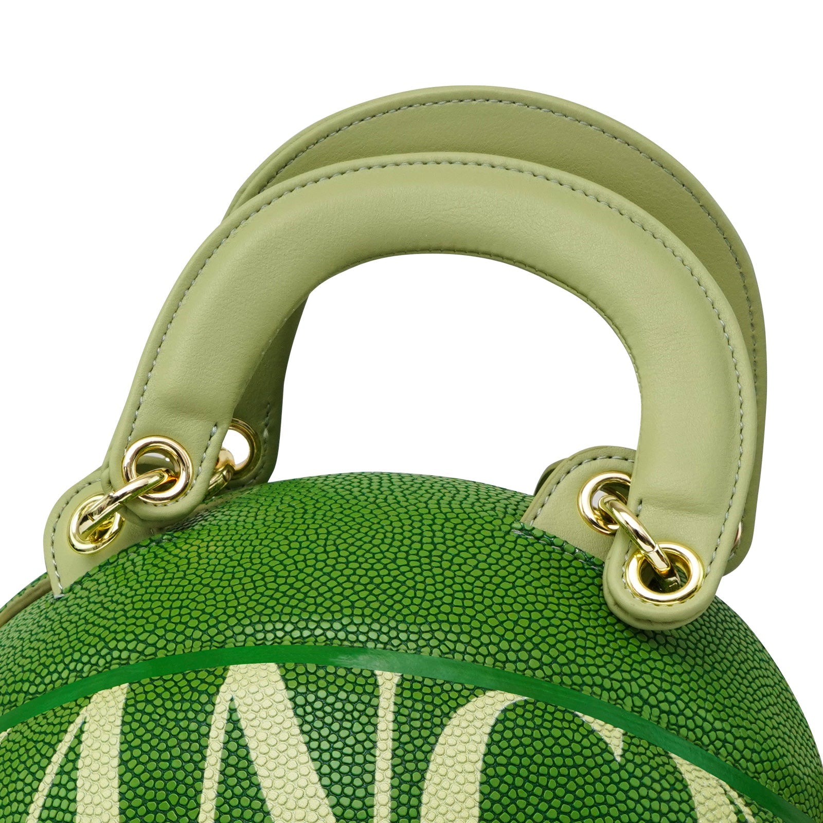 Kuangmi Minimalistische grüne Basketballtasche Handtasche Größe 7