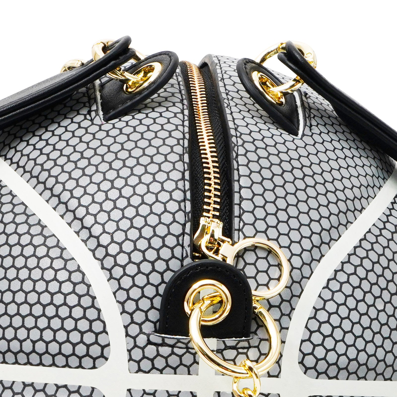 Kuangmi Reflektierende Basketballtasche aus PU-Leder (Größe 7)