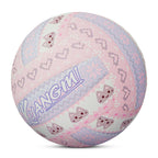 Kuangmi Volleyball mit Fair-Isle-Muster, süße Katzen- und Herz-Motive, Größe 5