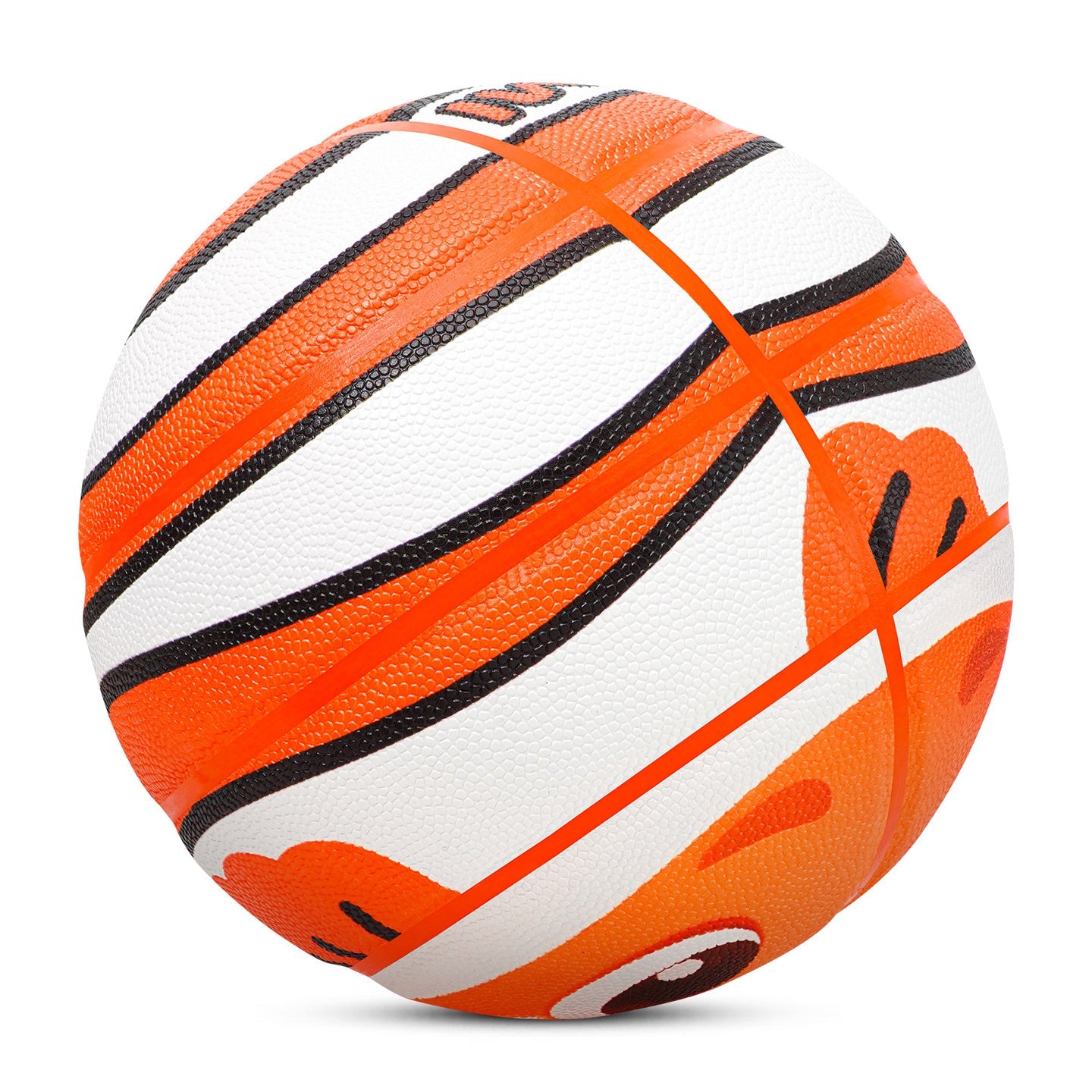 Kuangmi Kinder Clownfish Basketball, Größe 5 (27,5"), Hygroskopisches PU Leder