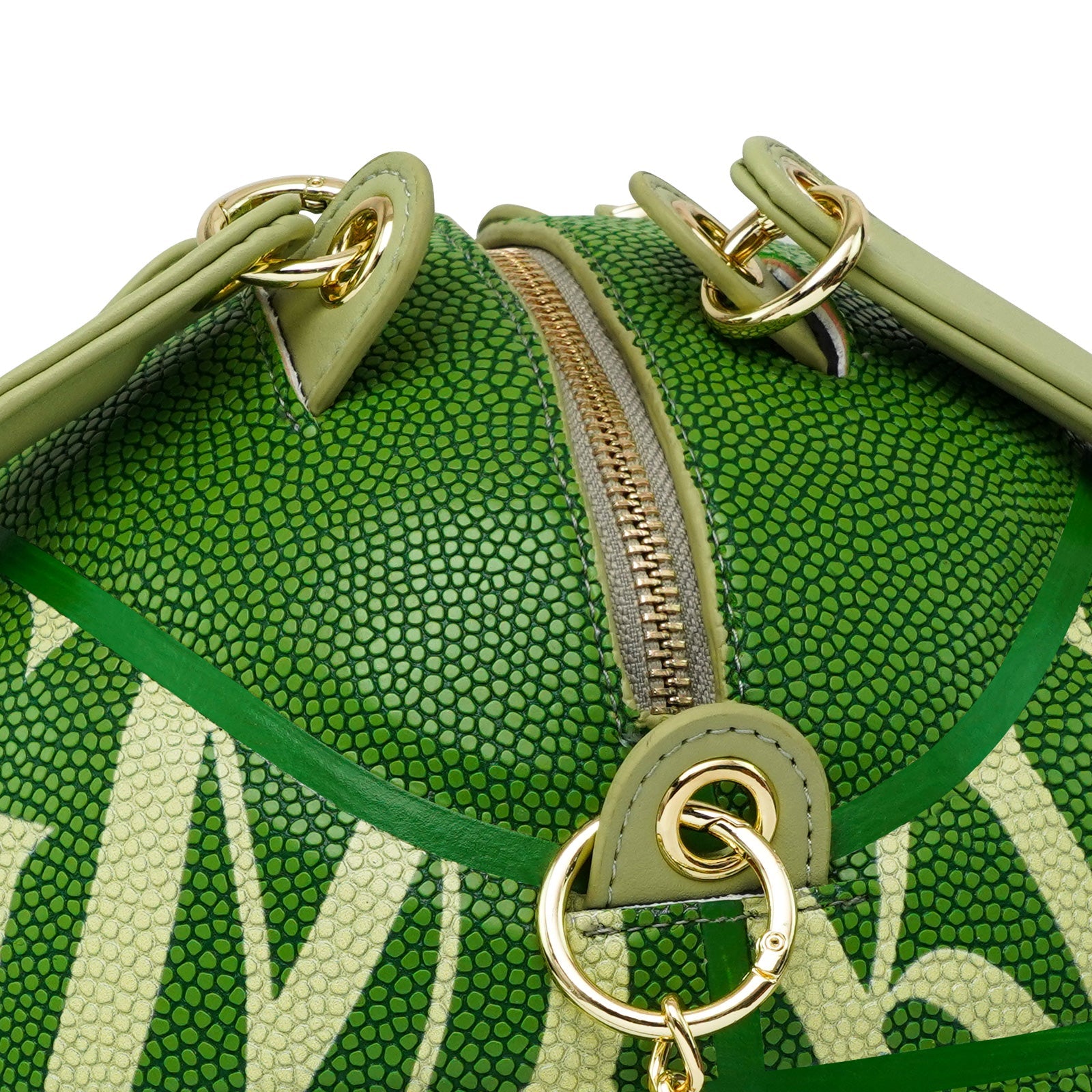 Kuangmi Minimalistische grüne Basketballtasche Handtasche Größe 7