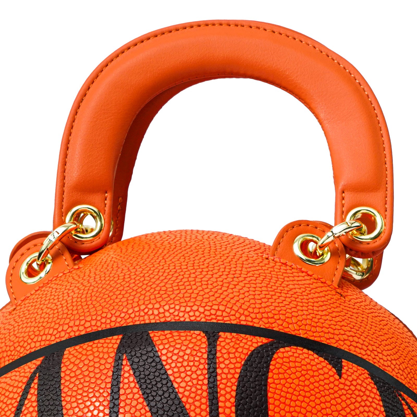 Kuangmi Minimalistische Orange Basketball-Tasche Handtasche Größe 7