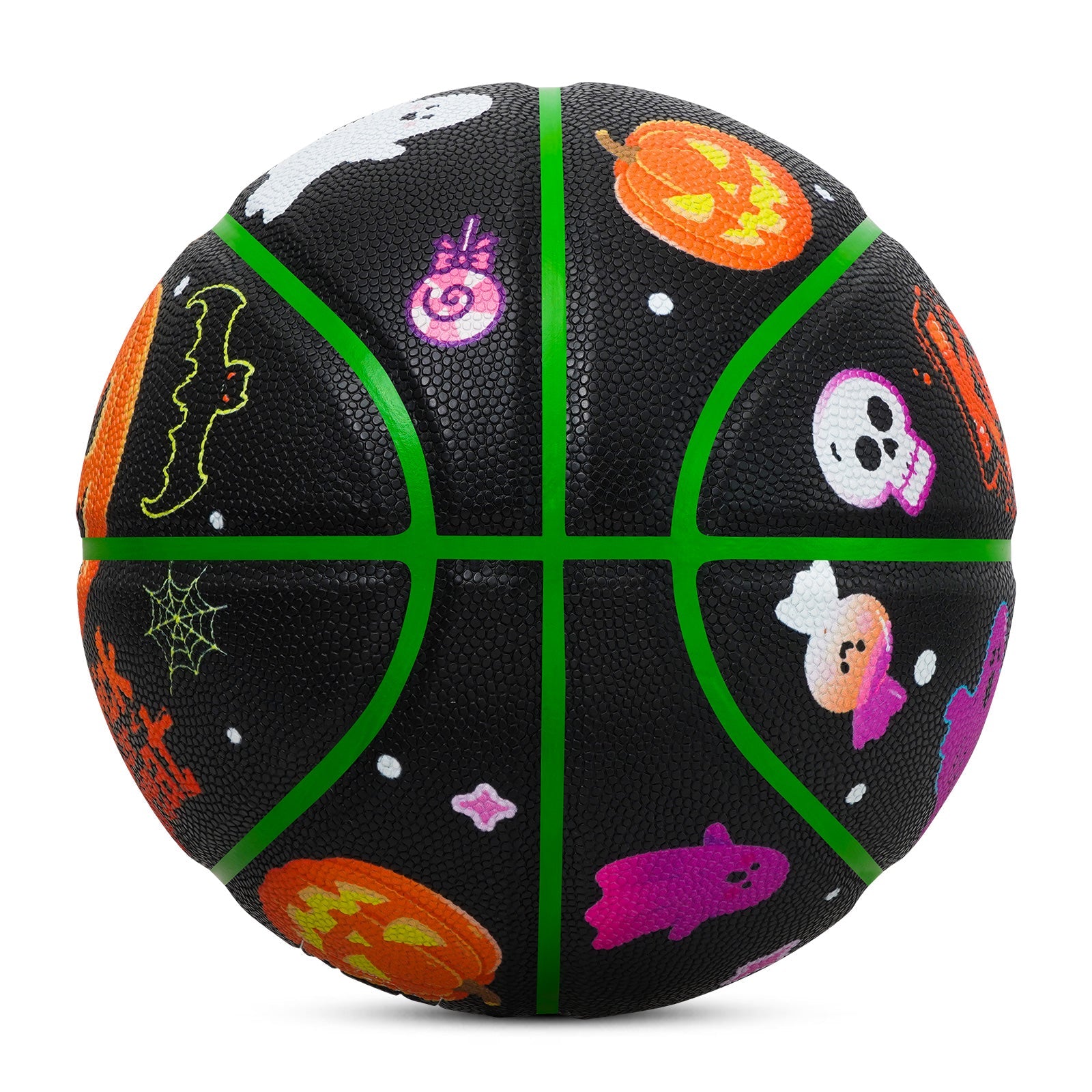 Kuangmi Halloween Basketball Größe 7 (29,5"), Hygroskopisches PU, Indoor & Outdoor