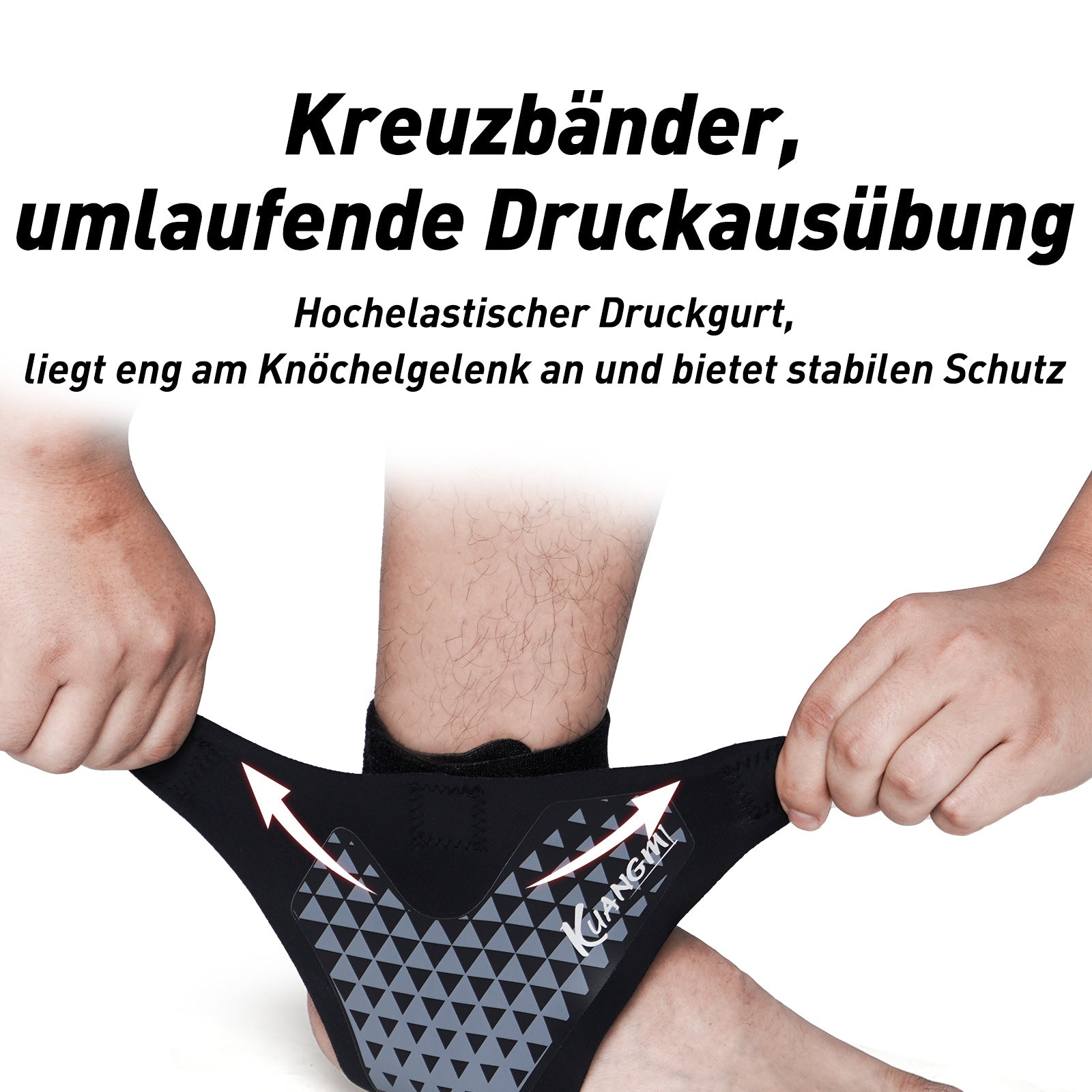 Kuangmi Leichte Sport-Knöchelbandage – schuhkompatible Stütze für aktive Nutzung