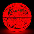 Kuangmi 2026 Halloween Basketball Größe 7 (29,5 Zoll) LED-Graffiti-Design